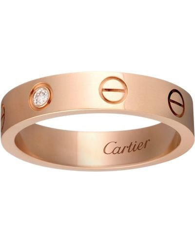 Cartier Rose Gold And Diamond Love Wedding Band - Brown