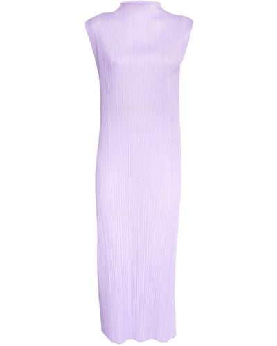 Pleats Please Issey Miyake Monthly Colors April Maxi Dress - Purple
