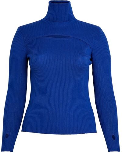 Marina Rinaldi Aria Cut-out Sweater - Blue