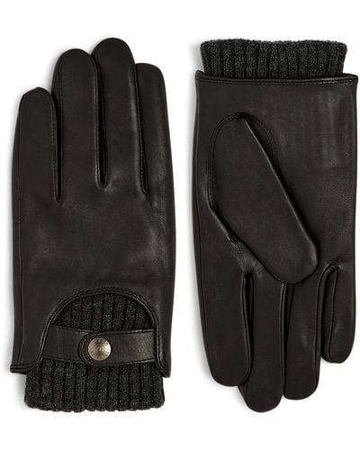 Dents Leather Gloves - Black