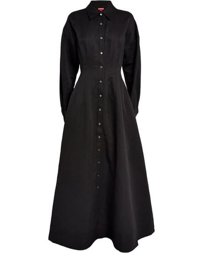 STAUD Winona Shirt Maxi Dress - Black
