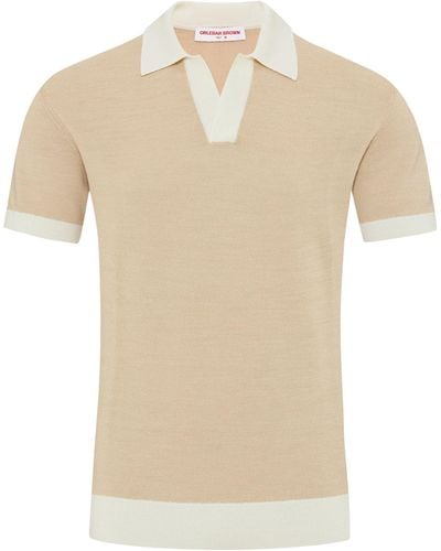 Orlebar Brown Contrast-trim Horton Polo Shirt - Natural