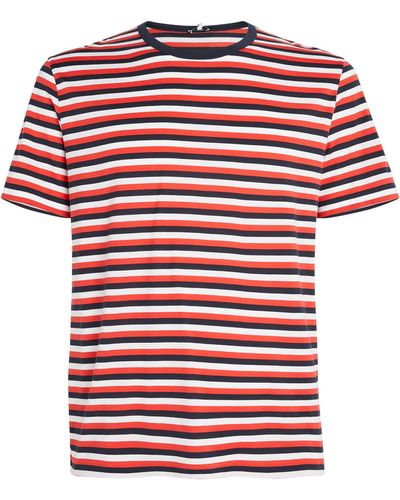 Ron Dorff Cotton Striped T-shirt - Red
