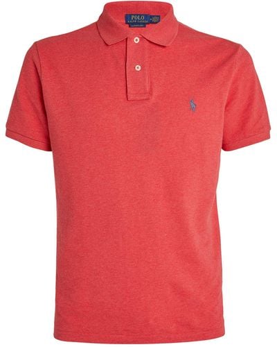Polo Ralph Lauren Mesh Custom-fit Polo Shirt - Red