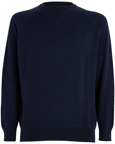 7 For All Mankind Cotton-wool Crew-neck Sweater - Blue