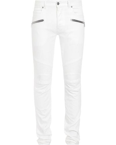 Balmain Cotton-stretch Slim-fit Jeans - White