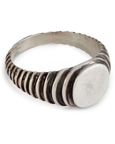 MAOR Sterling Silver Lira Ring - Metallic
