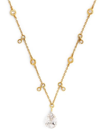 Nadine Aysoy Yellow Gold And Diamond Catena Illusion Necklace - Metallic