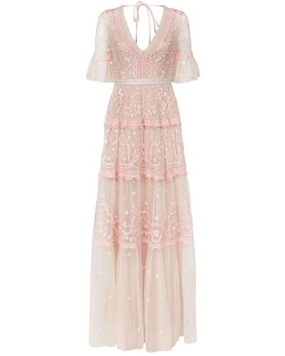 Needle & Thread Midsummer Lace Gown - Pink