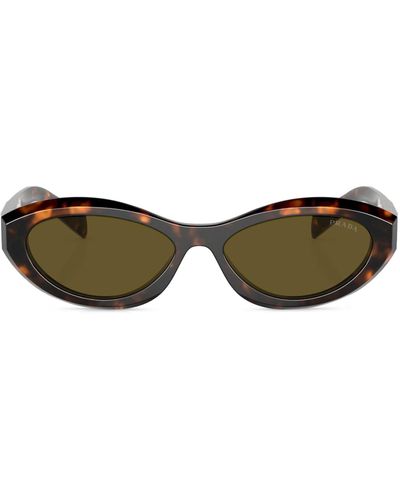 Prada Tortoiseshell Irregular Sunglasses - Green
