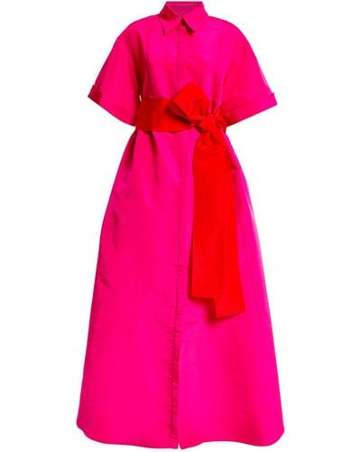 Carolina Herrera Exclusive Silk Belt-detail Gown - Pink