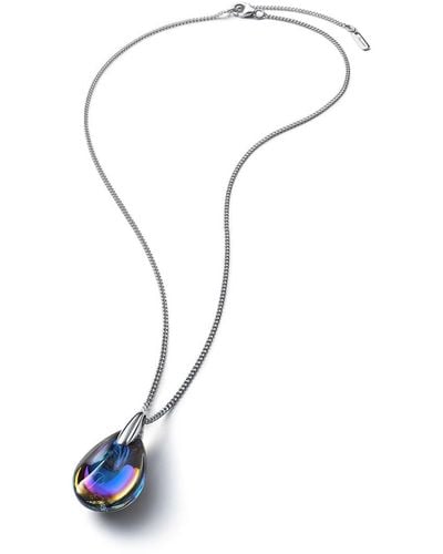 Baccarat Sterling Silver And Crystal Psydélic Necklace - Blue
