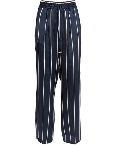 Kiton Silk Striped Pants - Blue