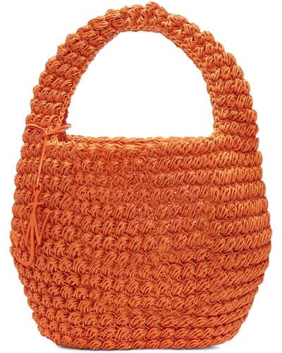 JW Anderson Large Popcorn Basket Bag - Orange