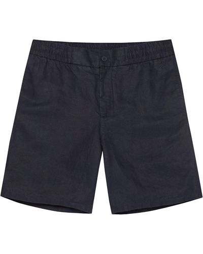 Orlebar Brown Linen Cornell Shorts - Blue