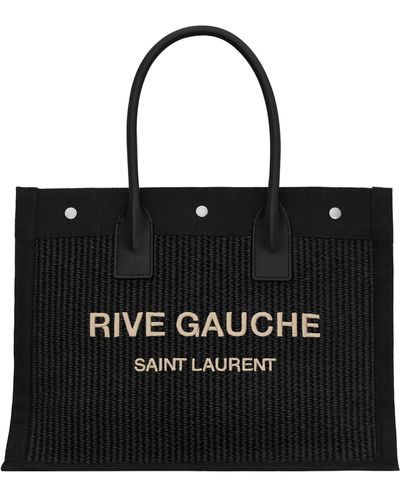 Saint Laurent Small Rive Gauche Tote Bag - Black