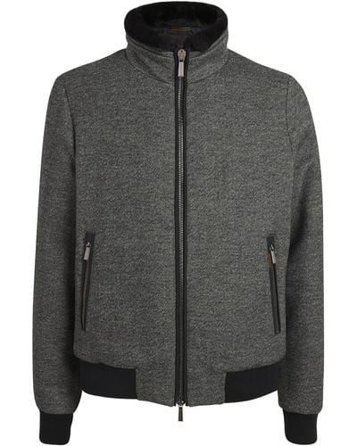 Moorer Wool Padded Jacket - Grey