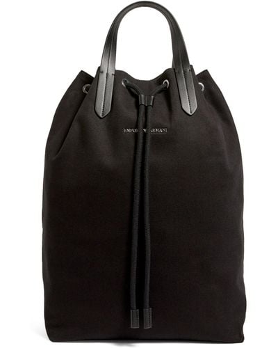 Emporio Armani Canvas Cross-body Bag - Black
