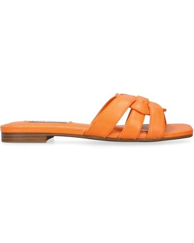 Steve Madden Leather-blend Vcay 807 Flat Sandals - Orange