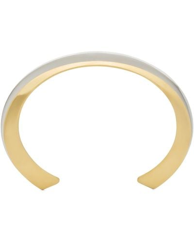 Saint Laurent Set Of 2 Peaked Cuff Bracelets - Metallic