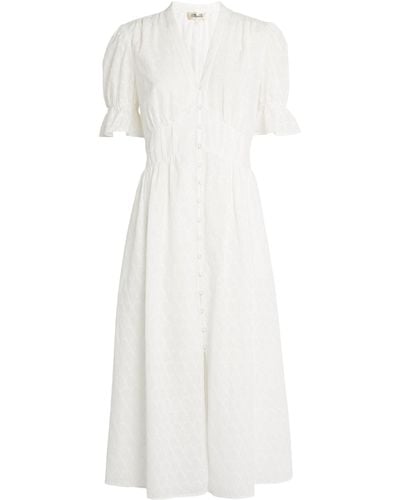 Diane von Furstenberg Cotton Button-down Midi Dress - White
