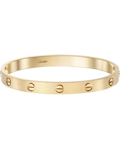 Cartier Brushed Yellow Gold Love Bracelet - Natural
