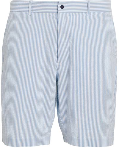 RLX Ralph Lauren Cotton-blend Striped Shorts - Blue