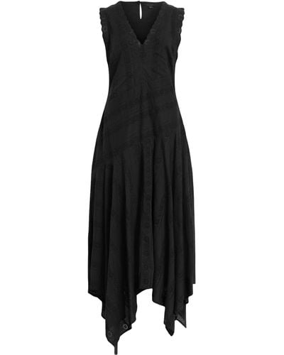 AllSaints Organic Cotton Avania Midi Dress - Black