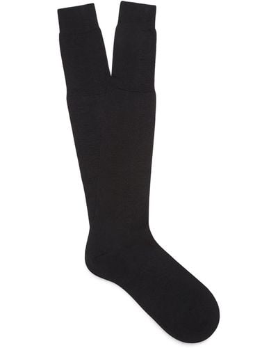 Zegna Filoscozia Cotton Socks - Black