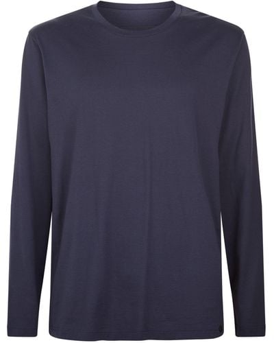 Hanro Long Sleeve Lounge T-shirt - Blue