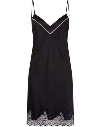 Simone Perele Silk Nightgown - Black