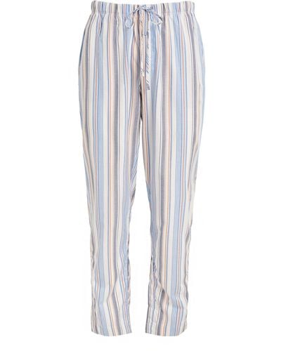 Hanro Cotton Striped Pyjama Trousers - White