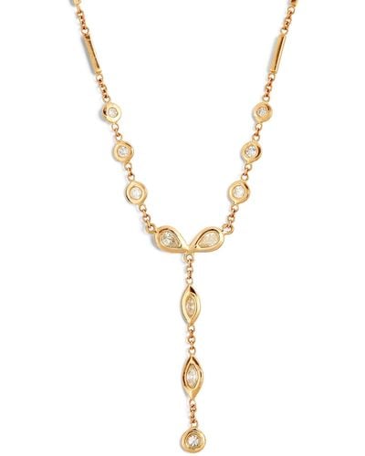 Jacquie Aiche Yellow Gold And Diamond Hailey Shaker Lariat Necklace - Metallic