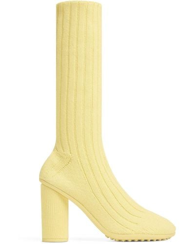 Bottega Veneta Knitted Atomic Boots 90 - Yellow