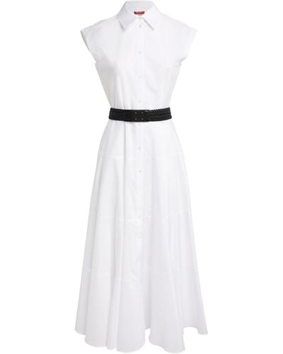 Max Mara Cotton Maxi Shirt Dress - White