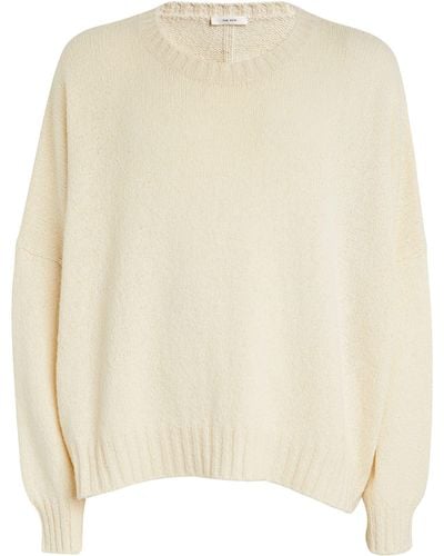 The Row Wool-silk Crew-neck Sweater - Natural