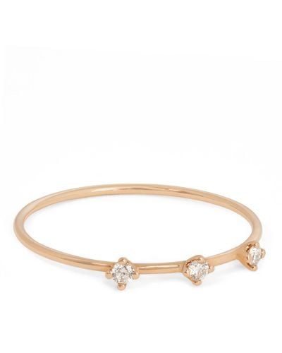Vanrycke Rose Gold And Diamond Stardust Ring (size 52) - White