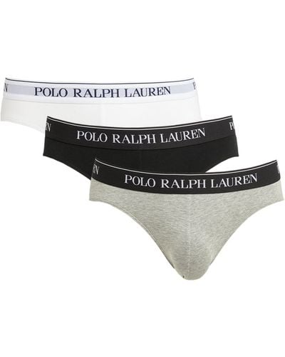Polo Ralph Lauren Stretch-cotton Low-rise Briefs (pack Of 3) - Multicolour