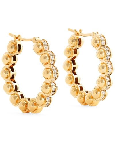 L'Atelier Nawbar Large Yellow Gold And Diamond The Gold Hoop Earrings - Metallic
