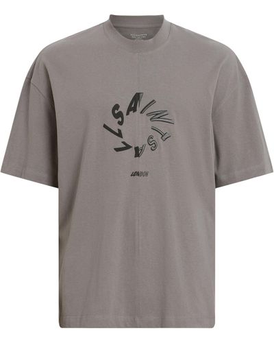 AllSaints Organic Cotton Halo T-shirt - Gray