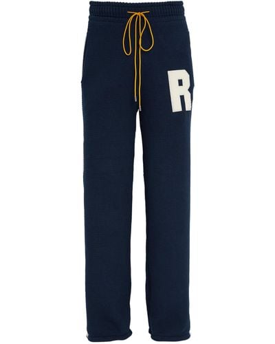 Rhude Knitted Joggers - Blue