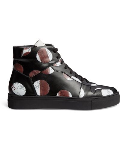 Vivienne Westwood Polka Dot High-top Trainers - Black