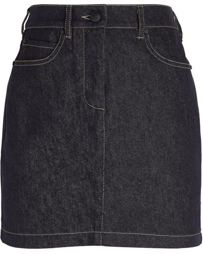 Max Mara Denim Mini Skirt - Black