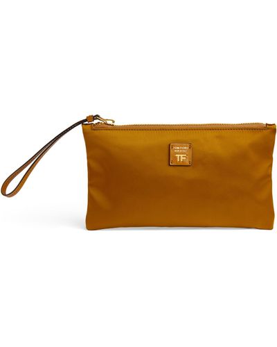Tom Ford Logo Pouch - Brown