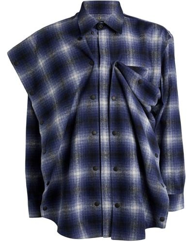 Y. Project Snap-off Check Shirt - Blue