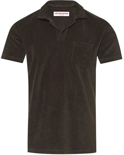 Orlebar Brown Terry Polo Shirt - Black