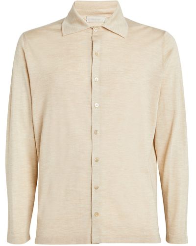 Saman Amel Cashmere-silk Shirt - Natural