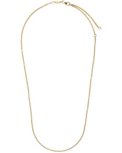 Azlee Medium Yellow Gold Cable Chain Necklace - Metallic