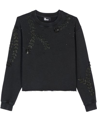 The Kooples Bijou Embroidery Sweatshirt - Black