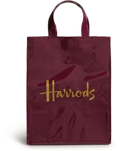 Harrods Medium Logo Shopper Bag - Purple
